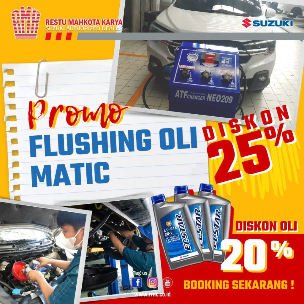 Promo Flushing Oli Matic, Suzuki RMK Ciledug